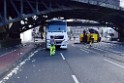 LKW blieb unter Bruecke haengen Koeln Deutz Opladenerstr Deutz Muelheimerstr P084